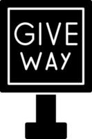 Give Way Vector Icon Design