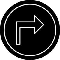 Turn Right Vector Icon Design