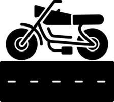 Motorcycle Lane Vector Icon Design