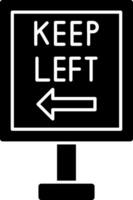 Keep Left Vector Icon Design