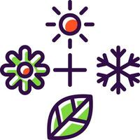 Seasons Vector Icon Design