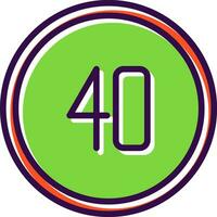 Speed Limit Vector Icon Design