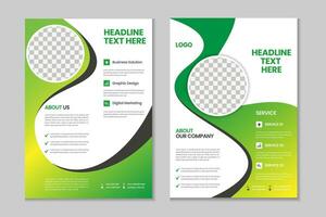 2 pages flyer Mockup vector