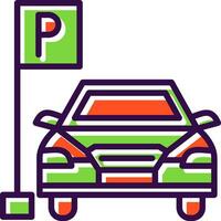 diseño de icono de vector de aparcamiento de coche