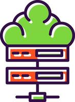 Cloud server Vector Icon Design