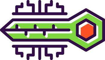 Digital key Vector Icon Design