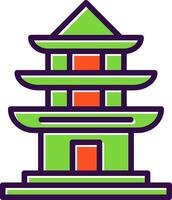 Pagoda Vector Icon Design