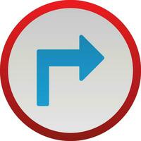 Turn Right Vector Icon Design