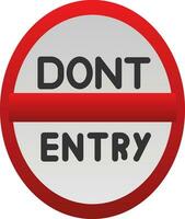 Do Not Enter Vector Icon Design