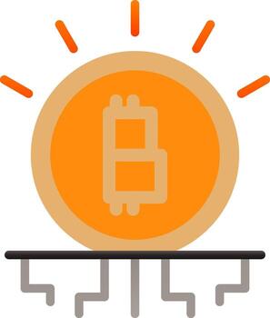 bitcoin cifrado vector icono diseño