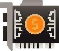 Gpu mining Vector Icon Design
