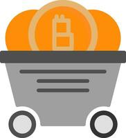 Mine cart Vector Icon Design