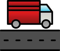 Truck Lane Vector Icon Design