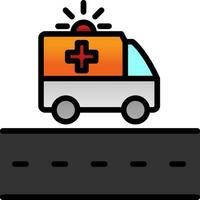 Ambulance Lane Vector Icon Design