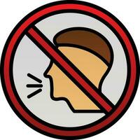 No Talking Vector Icon Design