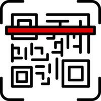 Qr code scan Vector Icon Design