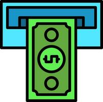 Cash withdrawal Vector Icon Design
