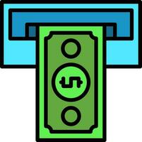 Cash withdrawal Vector Icon Design