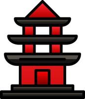 Pagoda Vector Icon Design