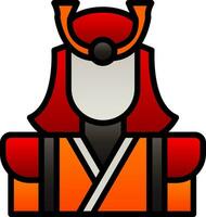 samurai vector icono diseño