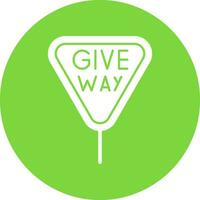 Give Way Vector Icon Design