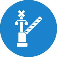 Level Crossing Vector Icon Design