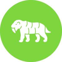 Smilodon Vector Icon Design