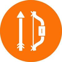 Bow and arrow Vector Icon Design
