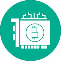 Bitcoin mining Vector Icon Design