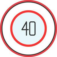 Speed Limit Vector Icon Design