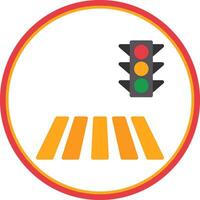 Zebra Crossing Vector Icon Design