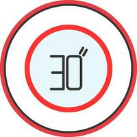 Speed Limit Vector Icon Design