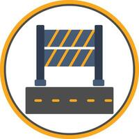 Road Block Vector Icon Design