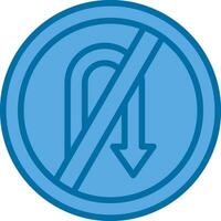 No Turn Vector Icon Design