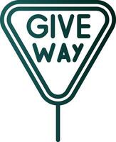 Give Way Vector Icon Design