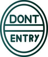 Do Not Enter Vector Icon Design