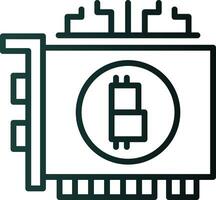 bitcoin minería vector icono diseño