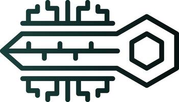 Digital key Vector Icon Design