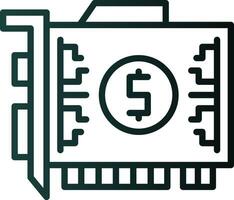 Gpu mining Vector Icon Design