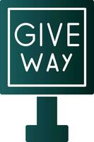 Give Way Vector Icon Design