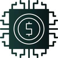 digital moneda vector icono diseño