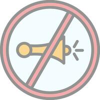 No Horn Vector Icon Design
