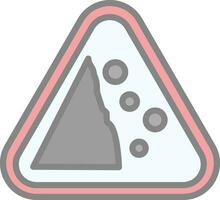 Falling Rocks Vector Icon Design