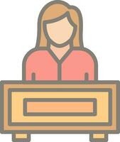 Receptionist Vector Icon Design