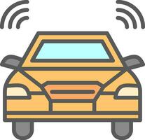 Autonomous car Vector Icon Design