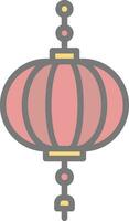 Paper lantern Vector Icon Design