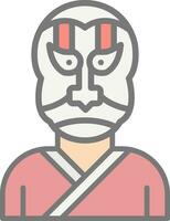 Kabuki Vector Icon Design