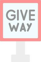 Give Way Vector Icon Design