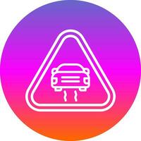 Slippery Road Vector Icon Design