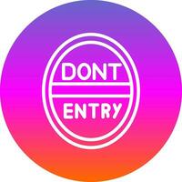 Do Not Enter Vector Icon Design